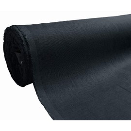 A-Express Natural Pure 100% Linen Fabric Soft Material Vintage Dressmaking Fashion Flax Bag 140cm Wide - Half Metre 50cm x 140cm Dark Denim