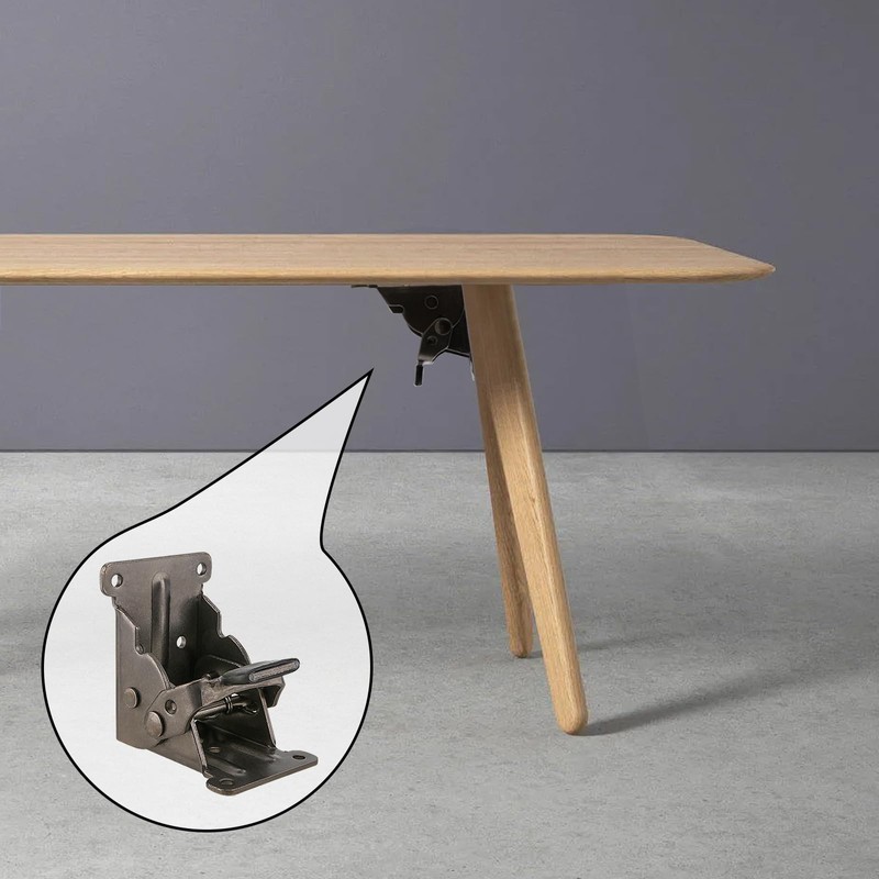 CHEUKYIU Pack of 4 Folding Hinge, Table Legs, Hinge, Folding