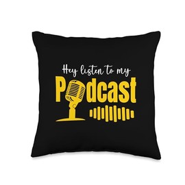 Podcasting Equipment Travel Set Podcast Microphone Podcaster Throw Pillow