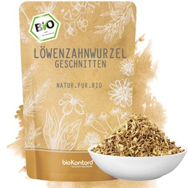 bioKontor Organic Dandelion Root Tea 250 g - Dandelion Root Dried Cut - Herbal Tea Loose - Dandelion Tea for Infusion & Tea Blends - Natural from Organic Cultivation