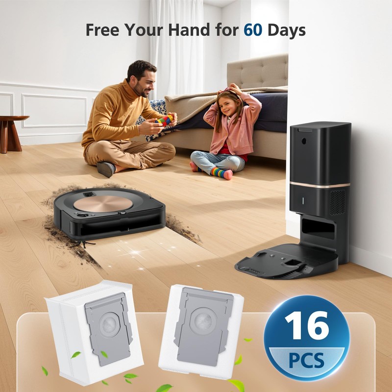 16 Pack Vacuum Bags for irobot Roomba i7, i7+, i8,