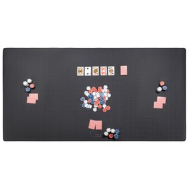 Feltectors Board Game Mat 36 x 48 nches, Table Cover for Mahjong, Poker, Playing Cards, Tile Games, Dominoes, and RPG - Neoprene Gaming Playmat (Black, 36 x 72 in. (3 x 6 ft.))