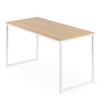 Zinus Jennifer 55 Inch White Frame Desk/Computer Workstation/Office Desk/Dining Table/Easy