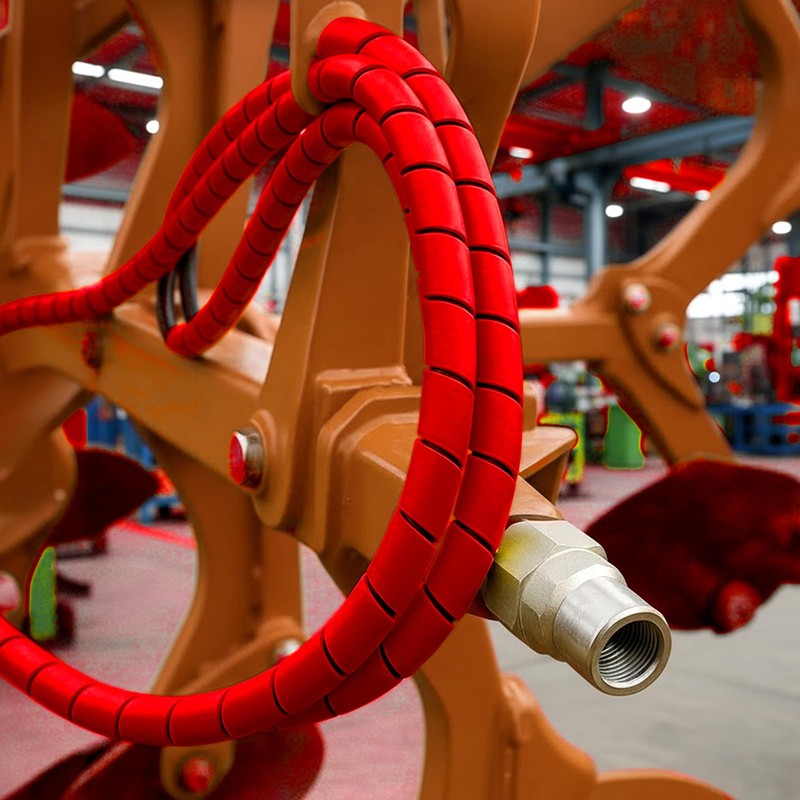 Pangda 25Ft Hydraulic Hose Protector 1/2 Inch Spiral Hose Wrap