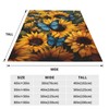 amepay Sunflower Blue Butterfly Blanket Gifts for Grils Women Floral