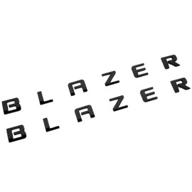 2pcs 19-23 Blazer Emblem Front Door Letter Nameplate 3D Badge Replacement for Blazer (Gloss Black)