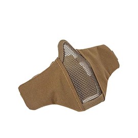 GES Royal Airsoft Steel Mesh Folding Face Mask Coyotene Brown