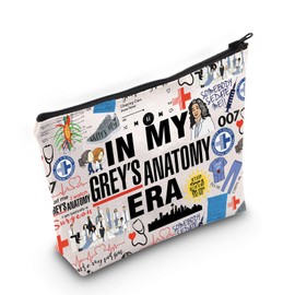 Medical Drama TV Show Gift in My Grey Era Doctor Themed TV Series Cosmetic Bag, Grey's Bag Eu, Cosmetic bag with print