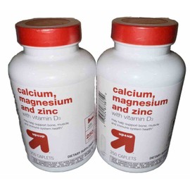 Up & Up 2   Bottles  Up & Up  Calcium Magnesium Zinc - 500 Caplets Vitamin D