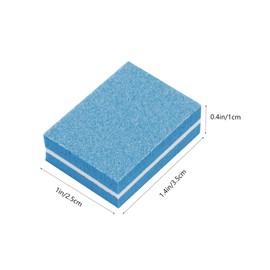 Baluue 50pcs Sponge Nail Files Manicure Tool for Natural and Fake Nails for Fingernail Preparation Portable and Convenient