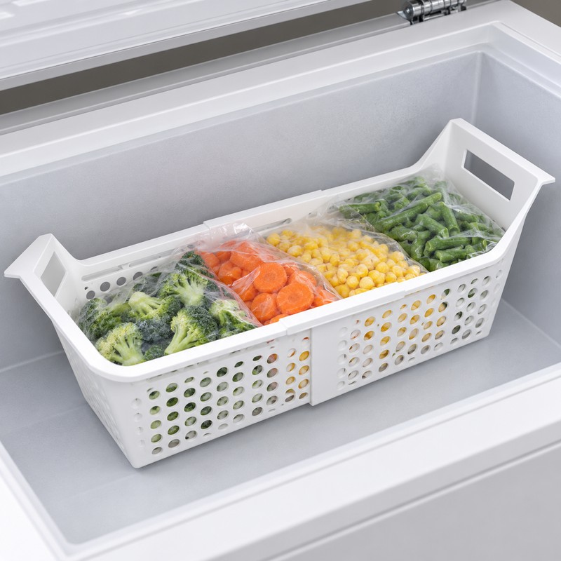 Expandable PP Refrigerator Storage Basket – Odorless Fridge Organizer Bin