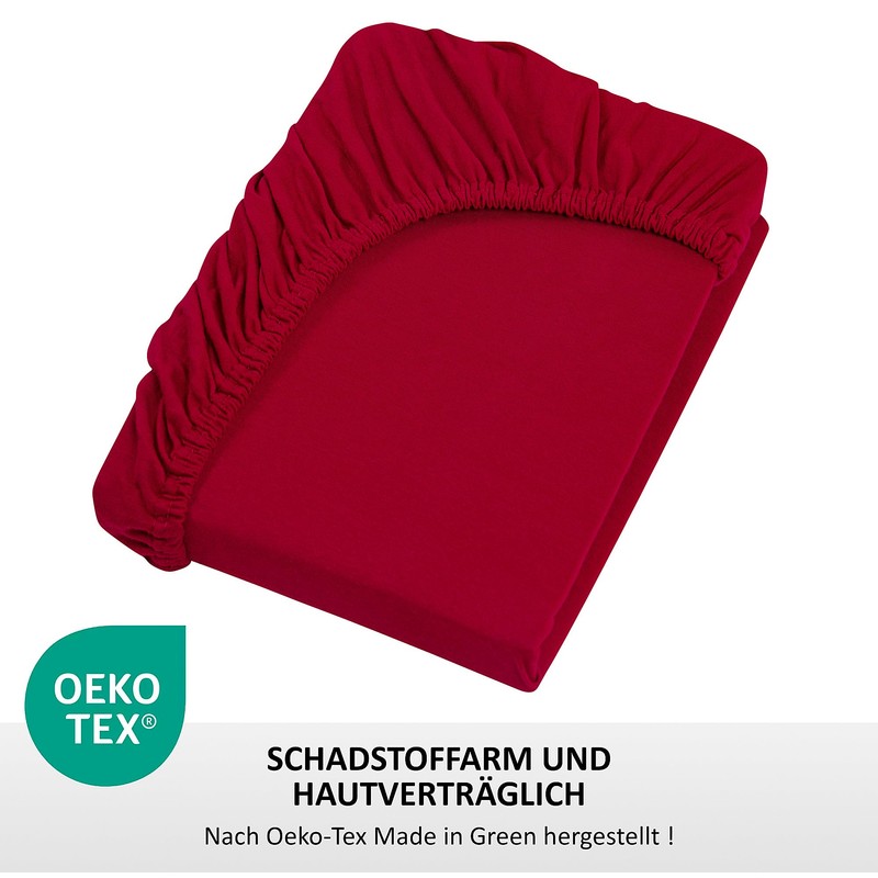 Softex Royal Fitted Sheet (Cherry Red, 160 x 200 cm)