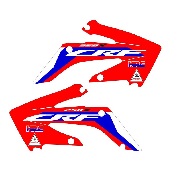 Unbranded CRF250x 2004-2016 shroud graphics 21+ style red FREE SHIPPING!!