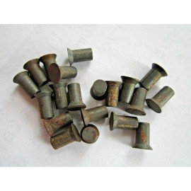 UNKNOWN VINTAGE USA 20 VINTAGE 5/16" x 13/64" FLUSH / COUNTERSUNK HEAD SOLID IRON RIVETS, 5/16" HEAD
