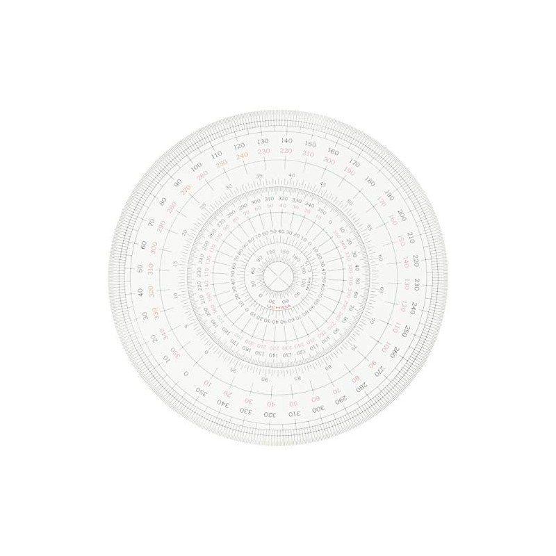 ウチダ 全円分度器 15cm 1-822-0001