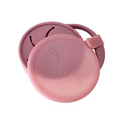 otterlove Collapsable Silicone Snack Container with Attachable Lid | 100% Pure LFGB Platinum Silicone with No Fillers | Snack Cup (Single - Woodchuck)