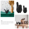 VORCOOL Set of 2 Black Ceramic Bird Figures Set, Modern