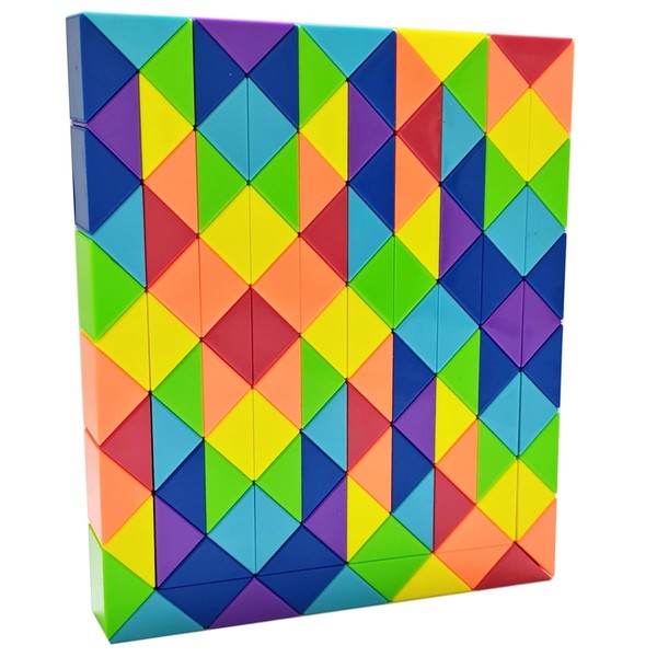 Creative Bright Rainbow Color Scheme Magic Snake Cube Ruler Puzzle