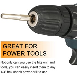 8pcs Magnetic Drill Screwdriver Bits Set, H1.5 - H8 1/4" Hex Shank 50mm Metric Inner Hexagon Bit For Engineering, Machinery, Maintenance of Household Appliances