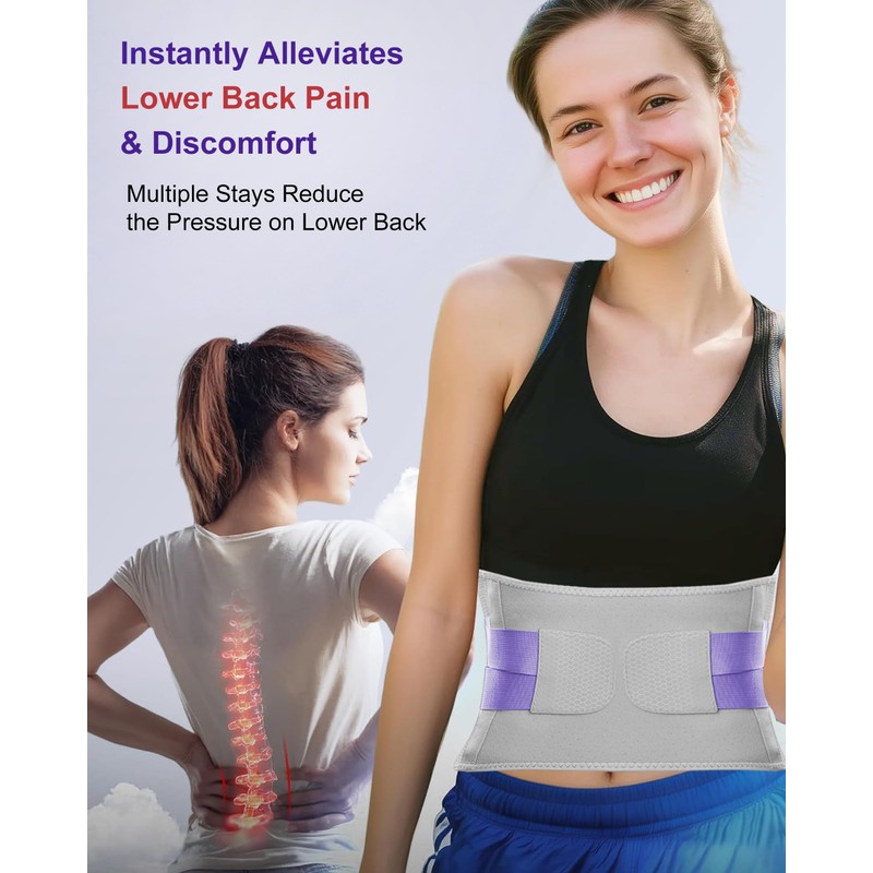 Aollop Back Support Belt for Lower Back Pain for Women,