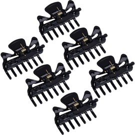 Pack of 6 Plastic Hair Clips Claw Women's Hair Claw Clamps Hair Pin (Black)