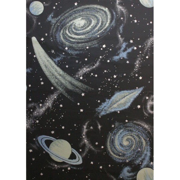 Toyo Case KABEDECO KABE-08 Wall Sticker, Wallpaper, Removable, Height 98.4 x Width 18.5 inches (250 x 47 cm), Star Planet (Glowing)