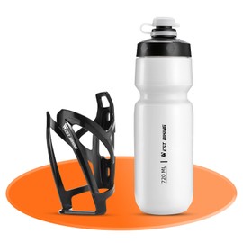 Portabidones de agua para bicicleta con botella, soporte de plástico ultraligero duradero, soporte para botellas de agua de policarbonato ligero para bicicleta, soporte para botellas de ciclismo para
