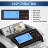 PONNOR Money Counter Machine with Value Count, UV/MG/IR/MT/DD Counterfeit Bill
