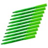 Pen-S Fluorescent Highlighter Pens, GREEN, Chisel Tip, 1-4mm Lines, Pack