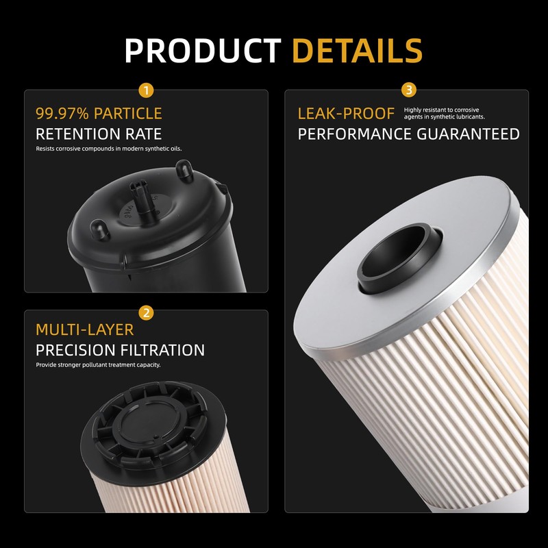 JAVOUKA 4 Pcs Filter Kit Compatible with Paccar MX-13 MX13