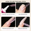 600pcs Nail Sticky Tabs with 3X10g Nail Glue for Press
