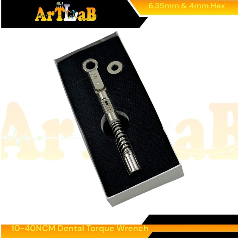 Universal Torque Wrench with Hex Bit 4mm + 6.35mm Implant