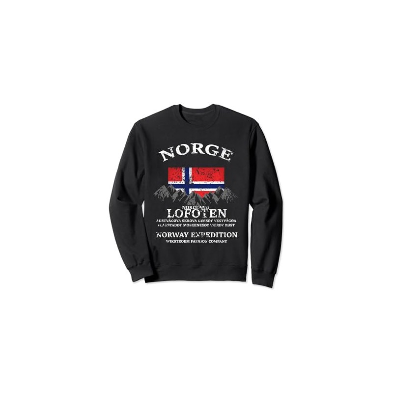 Wikstroem Norway Nordland Lofoten Expedition Used Look Sweatshirt, black