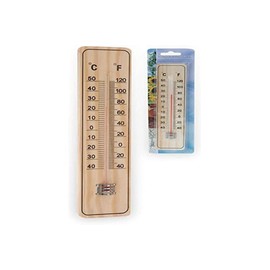 Import-Wood Thermometer, 22 cm, Blister Pack