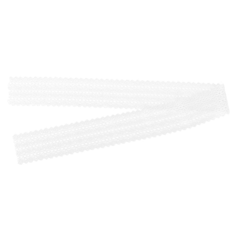 White Lace 10 Yards 6cm/2.3in Wide Ribbon Trim Flower Pattern