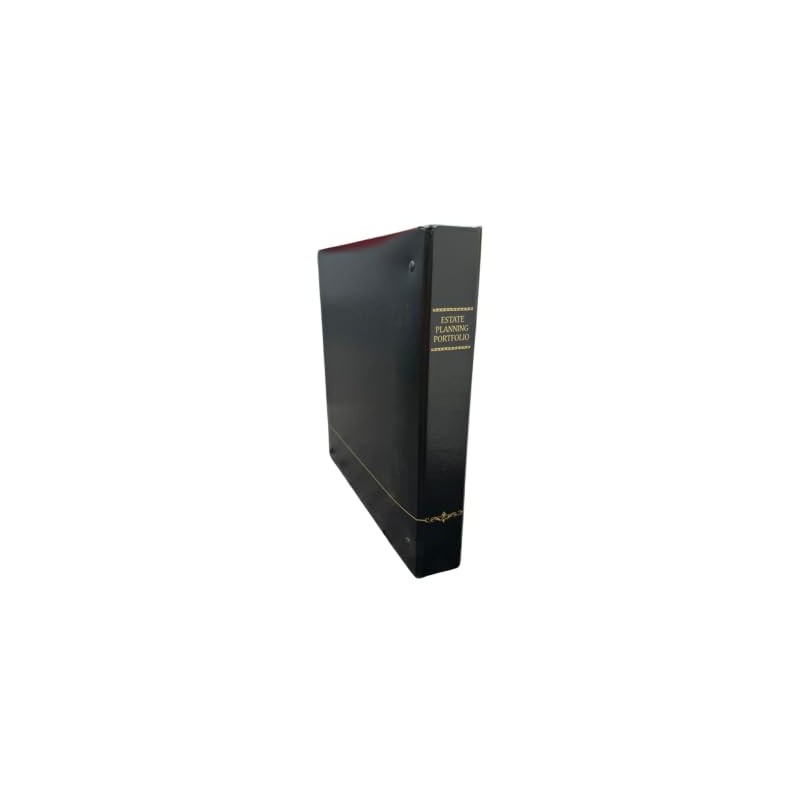 Black 1" Estate Planning Portfolio, Binder, 18 Position tabs and