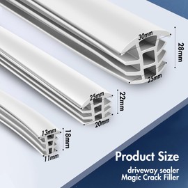 WLSruiyi - (25feet Long, 1''inches Wide) - Used as Flexible Rubber Strips to Fill Highway Cracks, Lane and Sidewalk Cracks, and Repair and Replace Concrete Cracks