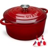 Overmont Enameled Cast Iron Dutch Oven - 7QT Pot with