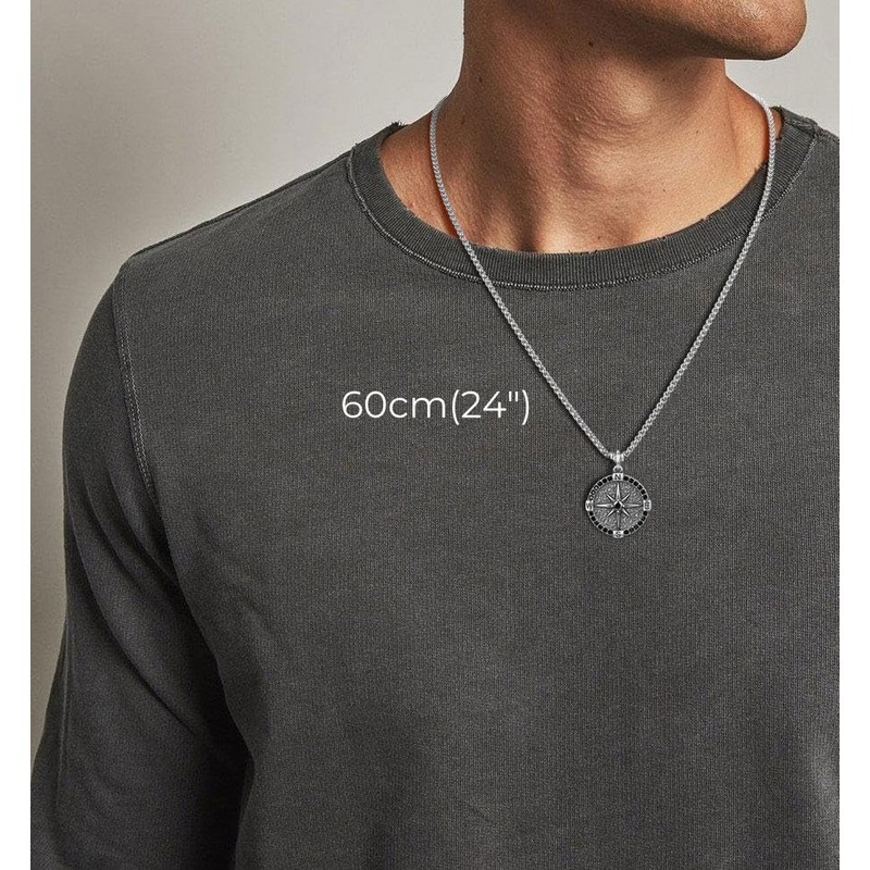 GAVU Compass Necklace for Men with Compass Pendant Small, Stainless