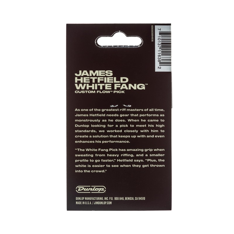 JIM DUNLOP Plectrum Ultex Hetfield's White Fang 1.00 mm Pack