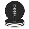 Coasters for Drinks,Set of 4 Absorbent Coasters,Moon Phases Ceramic Coasters