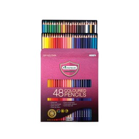 MASTERART Colored Pencils 48 Colors for Kids and Adults Coloring, Free Sharpener in the box