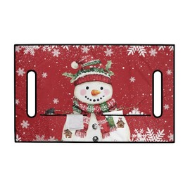 Mintulipy Christmas Golf Cart Accessories Golf Cart Seat Cover Snowman Snowflakes Blanket Towel Golf Seat Cover with 4 Pockets Fits Golf Carts Club Cars 2 Seats Cart