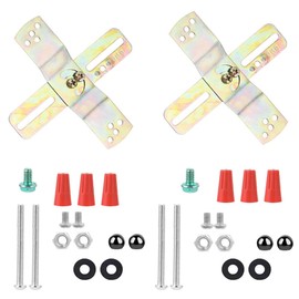 2 Set Light Fixture Mounting Bracket, 4inch Universal Chandelier Crossbar Cross-Shaped Mounting Plate for Ceiling Light Fixtures, Colored Zinc