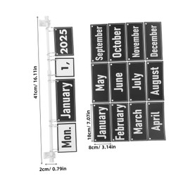 DOITOOL 1 Set Boho Flip Calendar Set for Classroom Decor Teacher Calendar with Date Cards Stylish Bulletin Board Design for Hands Learning and Year Utility