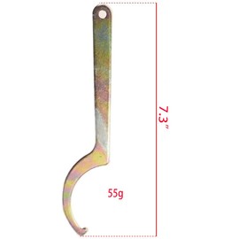 Metal Motorcycle Repair Tool Shock Absorber Suspension Tools，Universal Hook C Shock Spanner Wrench,C Spanner Wrench Hand Tool Hook for Honda, Yamaha,Suzuki, ATV Bike (Gold)