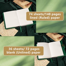 Dragon Leather Journal, Hardcover Notebook, Locked Refillable Diary, Lined/Blank Paper Writing Journals with Combination Lock for Men Women Child (Green)