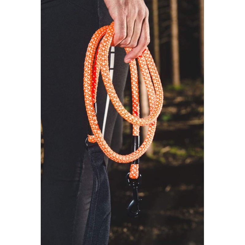 Hurtta Dazzle Rope Leash, Orange, 4'-1/2"