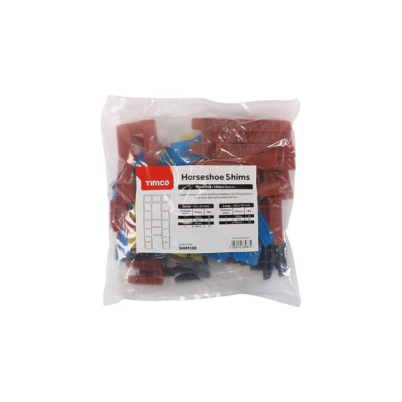 TIMCO Assorted Shims - Assorted Colours - Colourful spacers, shims,