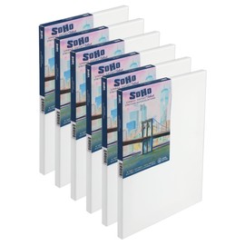 SoHo Urban Artist Select Stretched Cotton Watercolor Paper on 5/8" Frame - 8"x8" 140lb, 300gsm - 100% Acid-Free Cotton Paper for Mixed Media, Watercolor & More - Professional Artists, Students